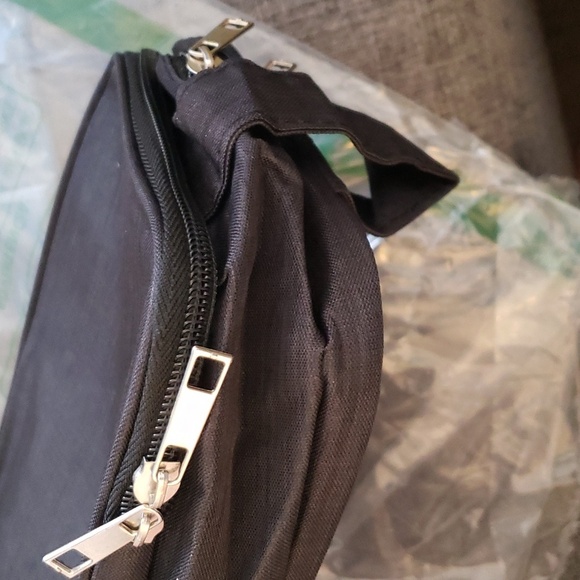 FITDON Large Waterproof Toiletry Bag for Men Black with White Stripe - Picture 8 of 10